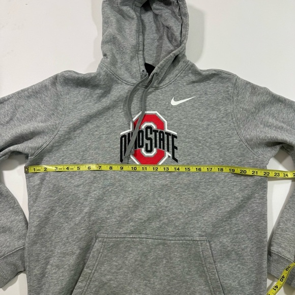 Nike Ohio State Buckeyes Hoodie Sweatshirt NCAA Grey - Picture 6 of 8